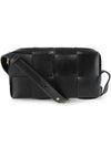 Intrecciato Cassette Leather Mini Cross Bag Black - BOTTEGA VENETA - BALAAN 2