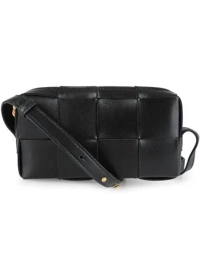 Intrecciato Cassette Leather Mini Cross Bag Black - BOTTEGA VENETA - BALAAN 2