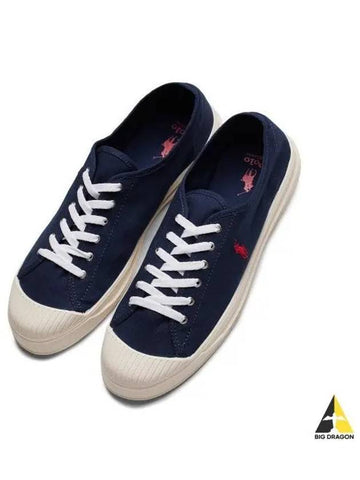 Essence 100 canvas cap toe sneakers navy - POLO RALPH LAUREN - BALAAN 1