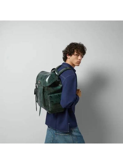 Double G Python Backpack Dark Green - GUCCI - BALAAN 2