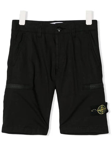 Kids Waffen Cargo Shorts Black 7016L0310 V0029 - STONE ISLAND - BALAAN 1