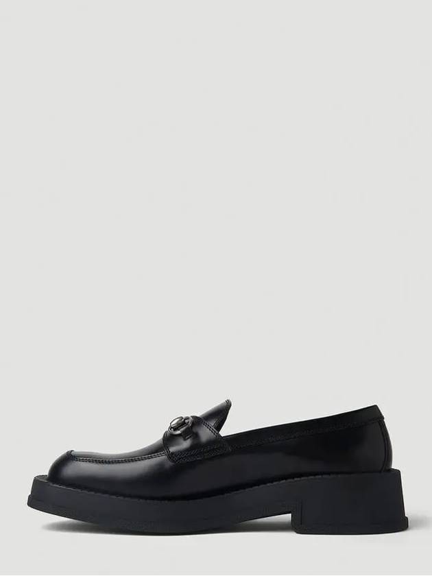 Men's Horsebit Leather Loafers Black - GUCCI - BALAAN 4