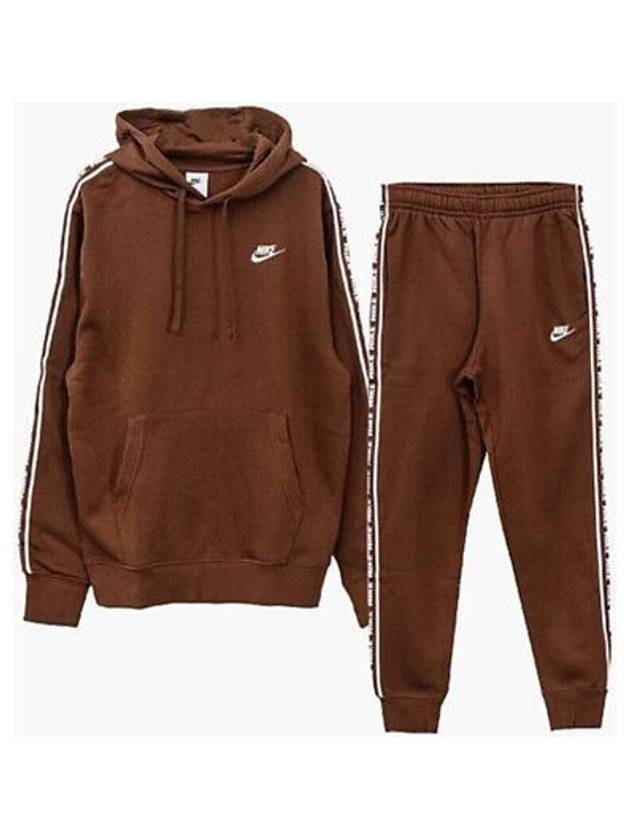 Nike Club Men's Fleece GX Track Suit Brown - NIKE - BALAAN 2