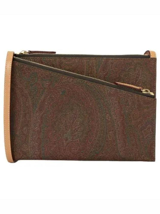 Paisley Zipper Shoulder Bag Brown - ETRO - BALAAN 2