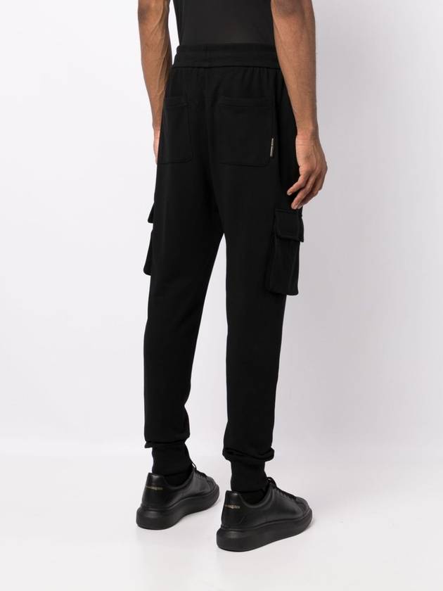 Logo Patch Drawstring Waist Cargo Track Pants Black - MOOSE KNUCKLES - BALAAN 7