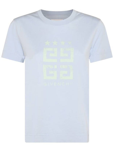 23 fw Light Blue Cotton 4G T-Shirt BW70AS3YEL452 B0480435781 - GIVENCHY - BALAAN 1