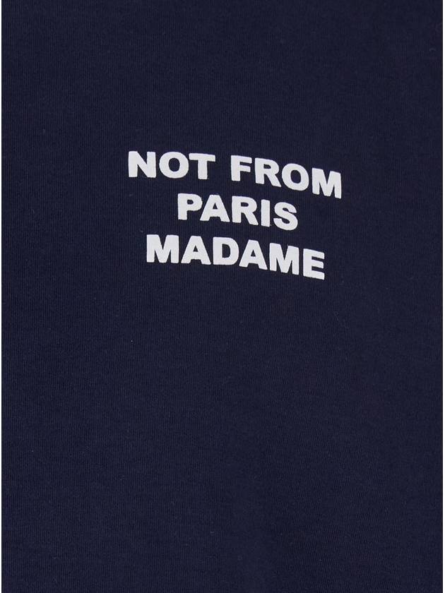 Blue Crewneck T-Shirt With Slogan Print On The Front And Back In Cotton Man - DROLE DE MONSIEUR - BALAAN 3