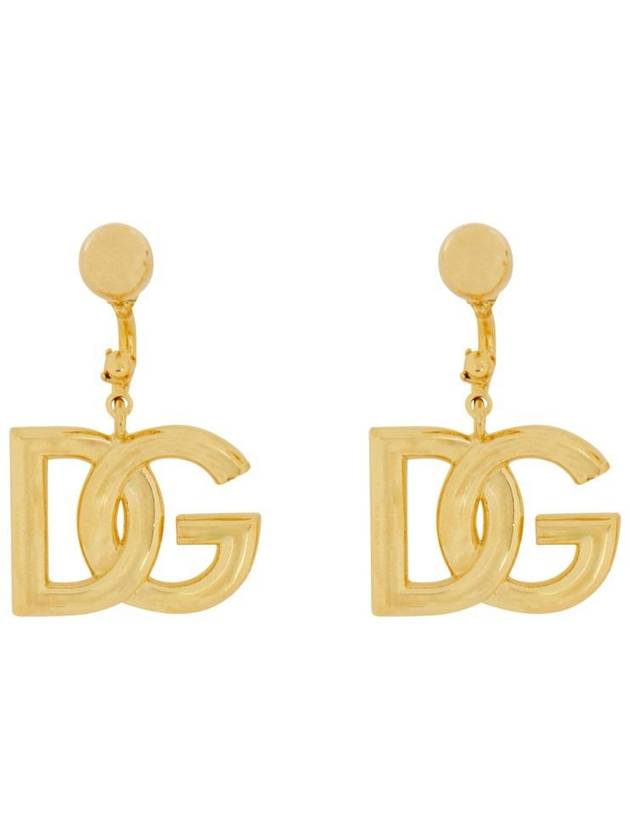 DG logo drop earrings gold - DOLCE&GABBANA - BALAAN 2