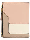 Color Block Leather Half Wallet Pink - MARNI - BALAAN 3