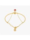 Chroma Heart Red Crystal Bracelet Gold - SWAROVSKI - BALAAN 4