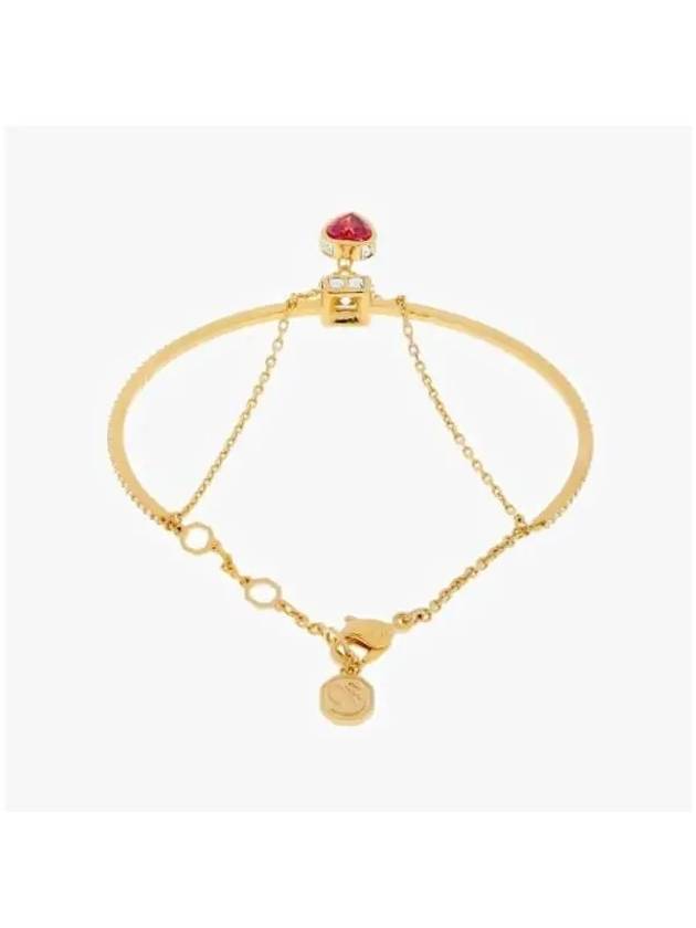 Chroma Heart Red Crystal Bracelet Gold - SWAROVSKI - BALAAN 4