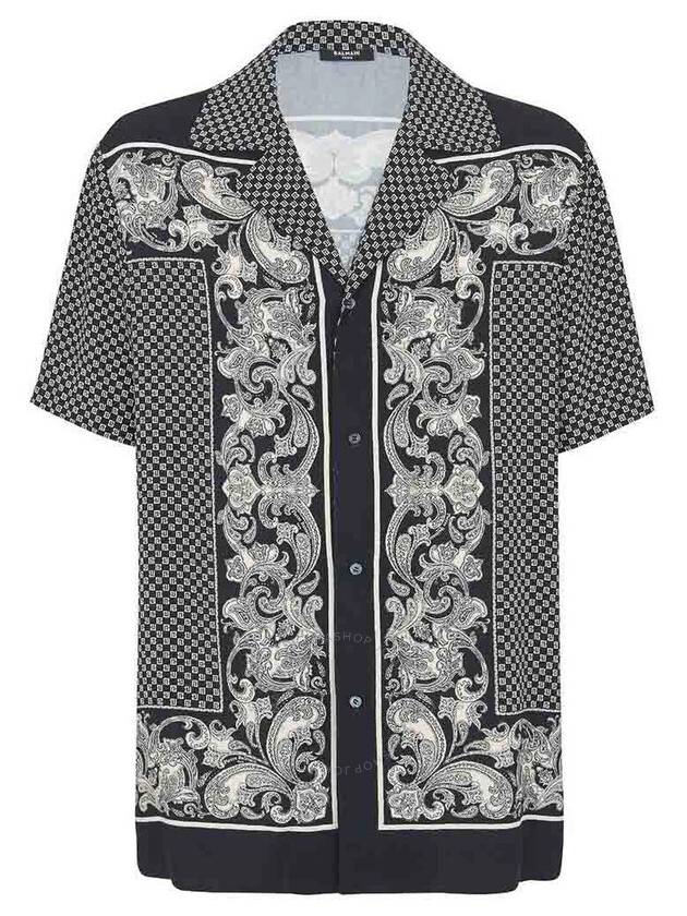 Balmain Colour-Block Paisley Shirt, Brand Size 50 (US Size 40) - BALMAIN - BALAAN 1