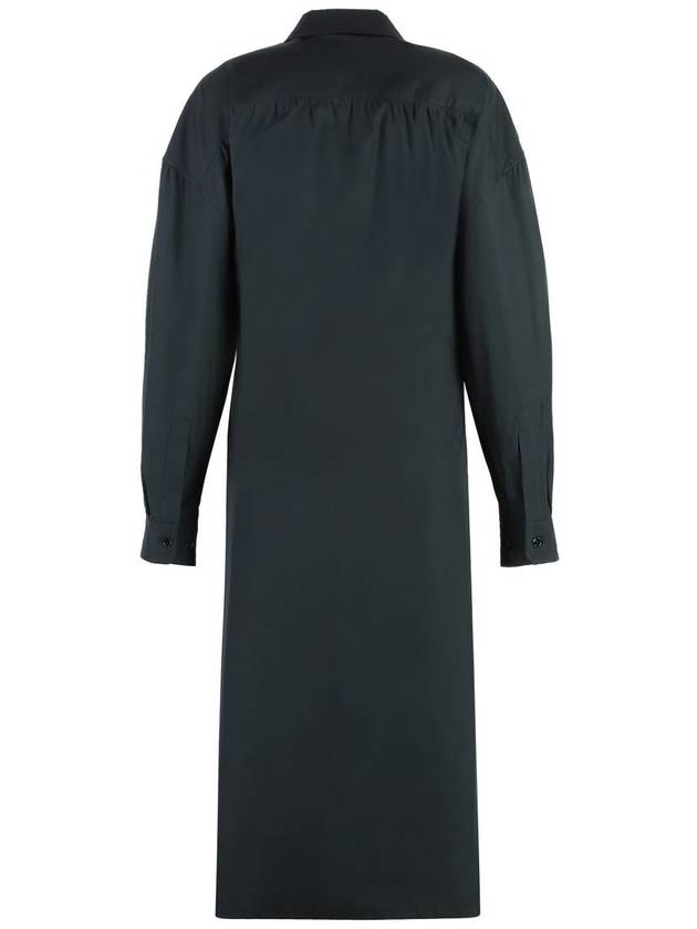 Straight Collar Twisted Long Dress Black - LEMAIRE - BALAAN 3