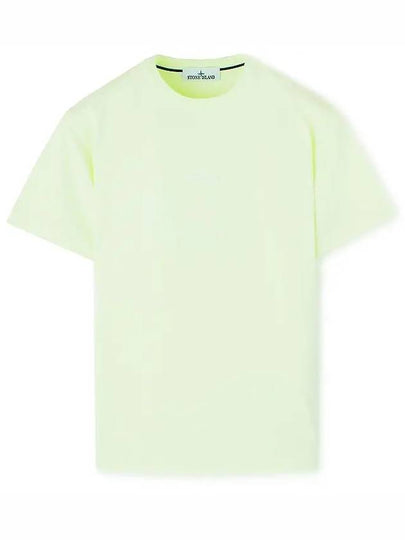 Garment Dyed Institutional One Print Cotton Jersey Short Sleeve T-Shirt Light Green - STONE ISLAND - BALAAN 2