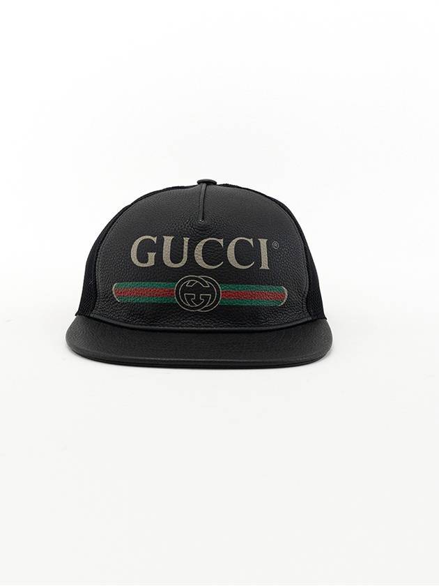 Vintage Logo Mesh Snapback Black - GUCCI - BALAAN 3