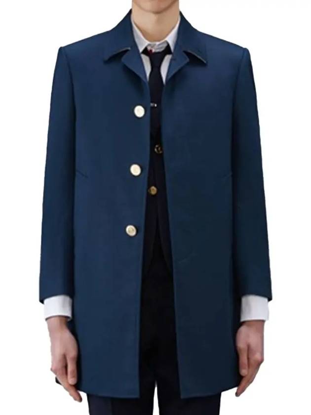 Men's Mackintosh Bal Collar Classic Single Coat Navy - THOM BROWNE - BALAAN 2