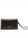 Rockstud Flap Clutch Small LW2B0960 NBD 0NO Black - VALENTINO - BALAAN 3