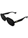 Double G Geometric Frame Sunglasses Black - GUCCI - BALAAN 5