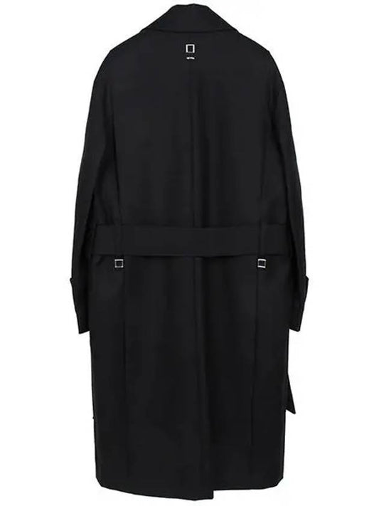 Black Belted Double Wool Coat W233HC01 901B - WOOYOUNGMI - BALAAN 2