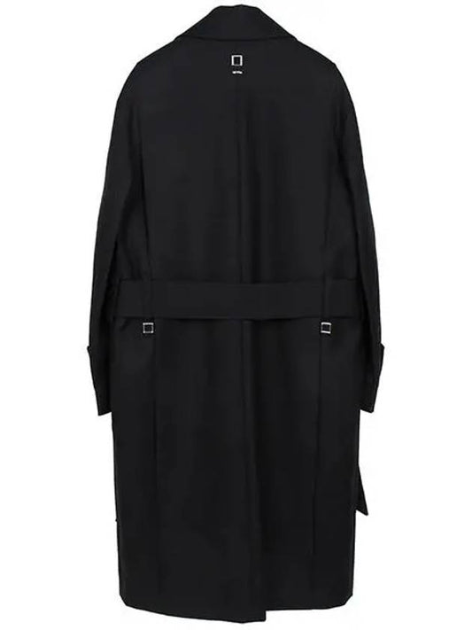 Black belted double wool coat W233HC01 901B - WOOYOUNGMI - BALAAN 2