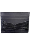 Crocodile Style Leather Card Wallet Black - GIVENCHY - BALAAN 4