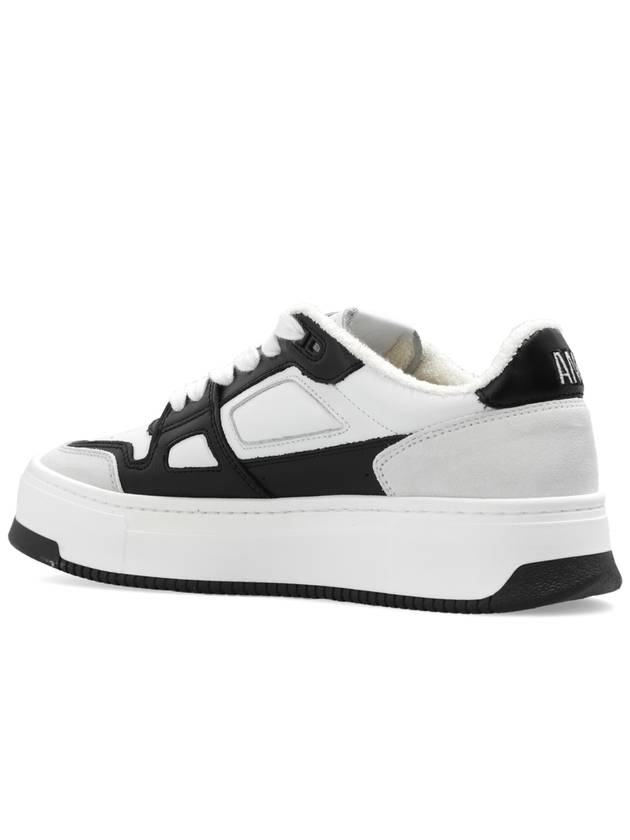 New Arcade Leather Low Top Sneakers White Black - AMI - BALAAN 6