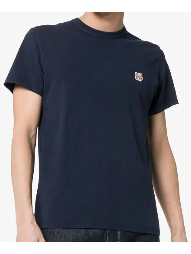 Fox Head Patch Classic Short Sleeve T-Shirt Navy - MAISON KITSUNE - BALAAN 5