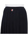 Full Needle Stitch Merino Wool Tipping Pleated Skirt Navy - THOM BROWNE - BALAAN 11