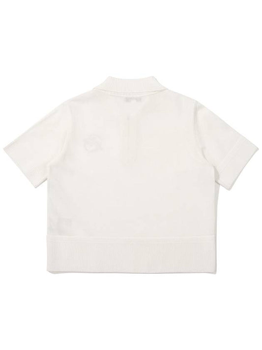 Mesh texture bucket knit top OFF WHITE WOMAN - MALBON GOLF - BALAAN 2