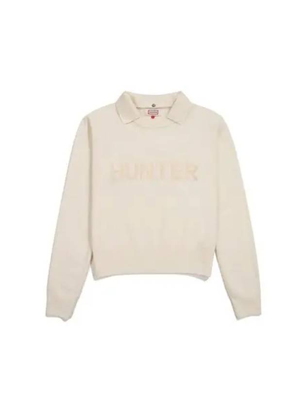 Detachable Collar Wool Sweater Ivory HBW0001AKZIVO - HUNTER - BALAAN 1