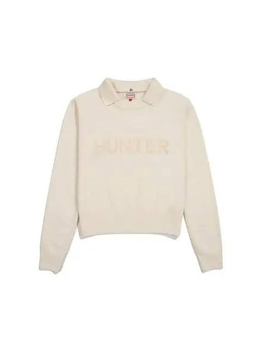 Detachable Collar Wool Sweater Ivory HBW0001AKZIVO - HUNTER - BALAAN 1