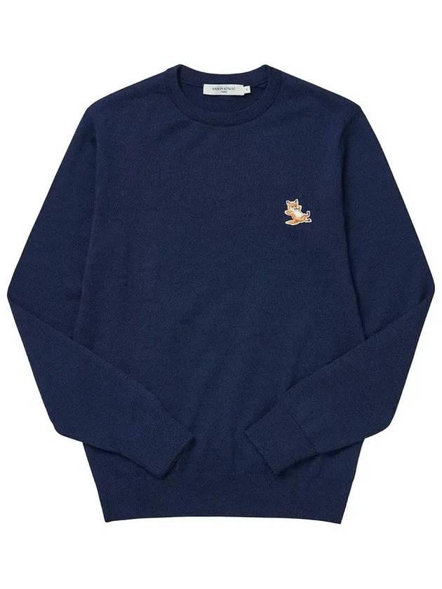 Chillax Fox Patch Classic Sweatshirt Navy - MAISON KITSUNE - BALAAN 6