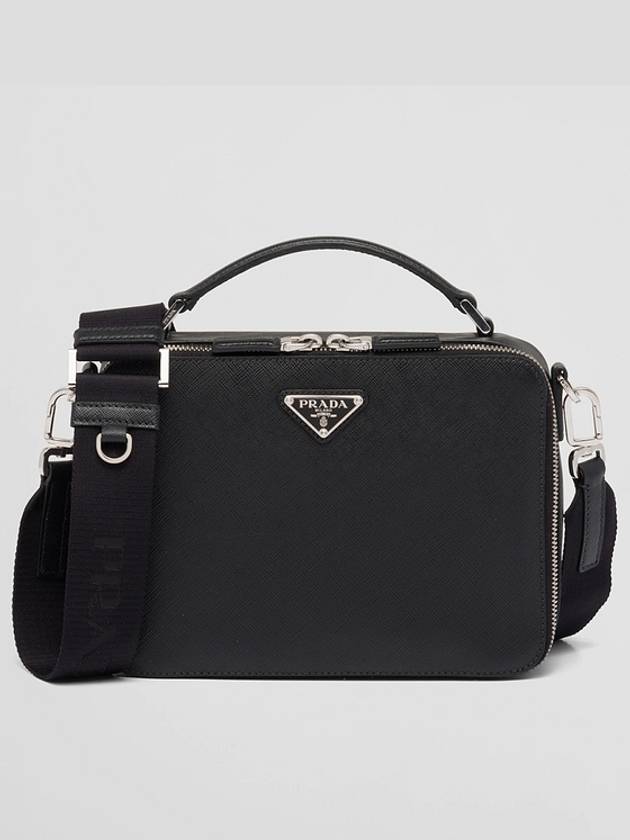 Saffiano Leather Brief Case Black - PRADA - BALAAN.