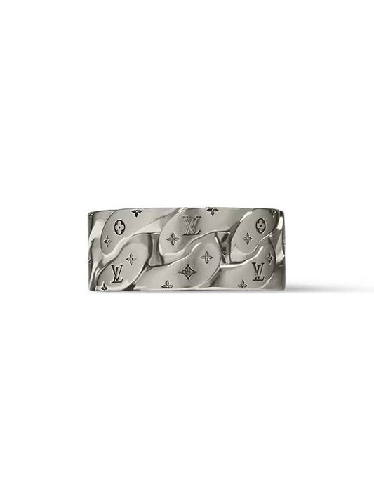 LV Mosaic Cuban Ring Silver - LOUIS VUITTON - BALAAN 2