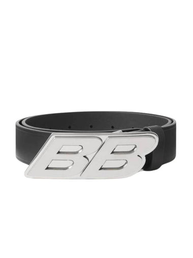 Moto Logo Leather Belt Black - BALENCIAGA - BALAAN 1