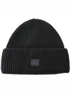 Small Face Logo Beanie Black - ACNE STUDIOS - BALAAN 2