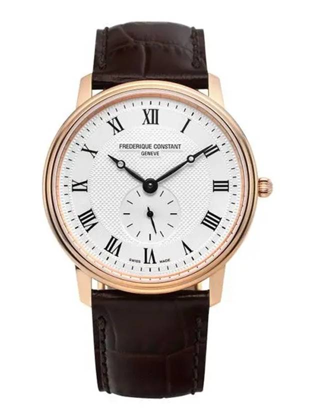 Classics Slimline Watch Gold Brown - FREDERIQUE CONSTANT - BALAAN 6