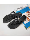 Beach Nappa Leather Sandals Noir - HERMES - BALAAN 2