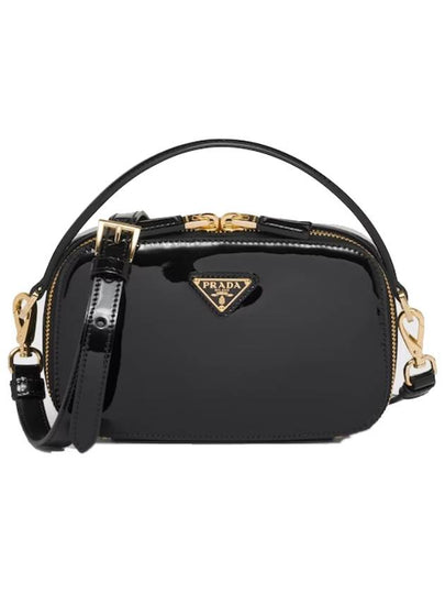 Odette Patent Leather Mini Bag Black - PRADA - BALAAN 2