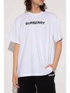 logo print cotton short sleeve t-shirt white - BURBERRY - BALAAN 4