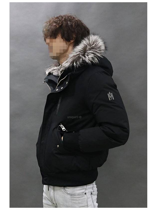 Dixon Nordic Tech Down Silver Fur Bomber Jacket Black - MACKAGE - BALAAN 8