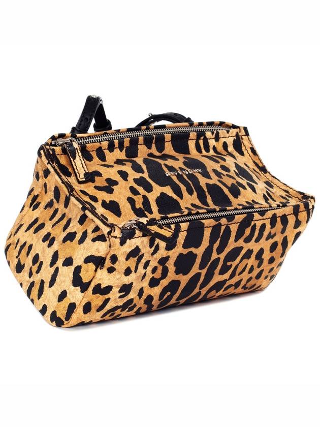 Pandora Logo Leopard Leather Cross Bag Brown - GIVENCHY - BALAAN 3