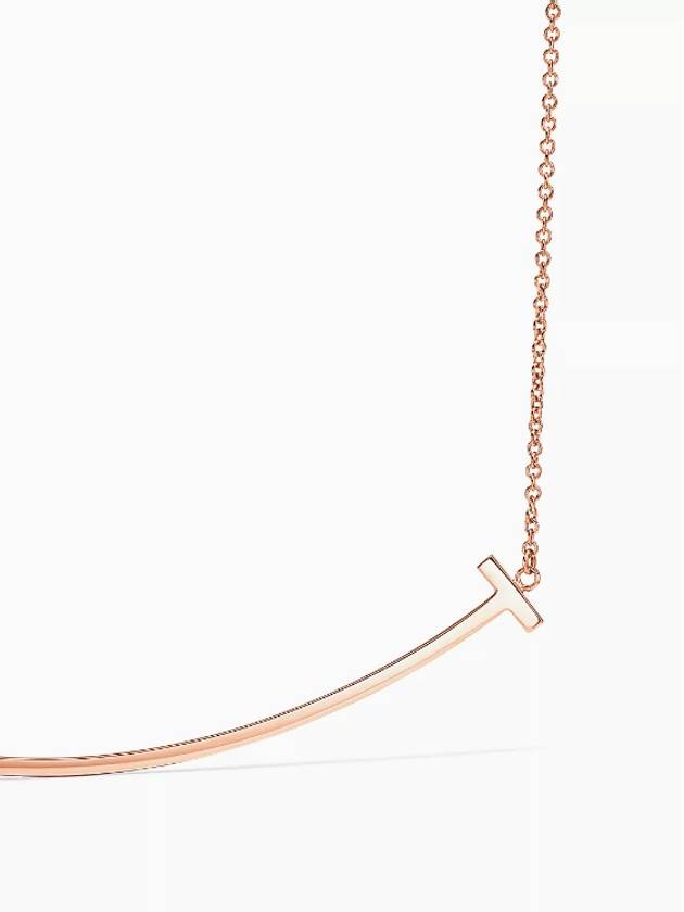 T Smile Pendant Large Necklace Rose Gold 33637152 - TIFFANY & CO. - BALAAN 6