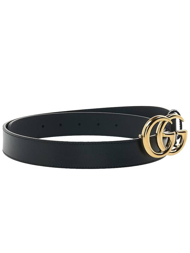 Men's GG Marmont Buckle Belt Black - GUCCI - BALAAN 4