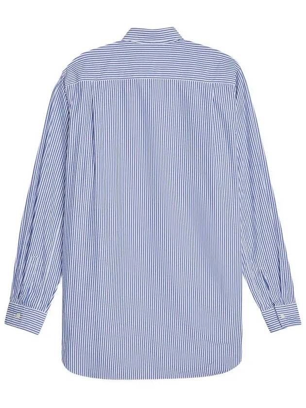 Black Heart Stripe Shirt Blue AX B018 051 1 - COMME DES GARCONS - BALAAN 3