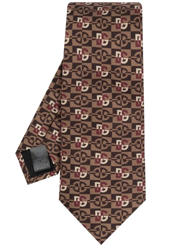 Dolce & Gabbana Patterned Tie, Men's, Brown - DOLCE&GABBANA - BALAAN 1