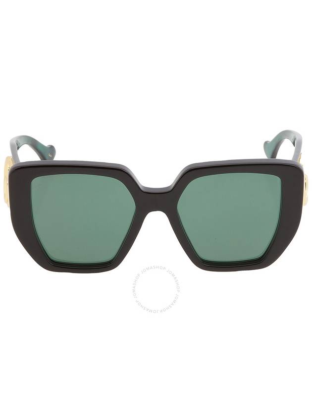 Eyewear Interlocking G Two-tone Bold Sunglasses Black Green - GUCCI - BALAAN 2