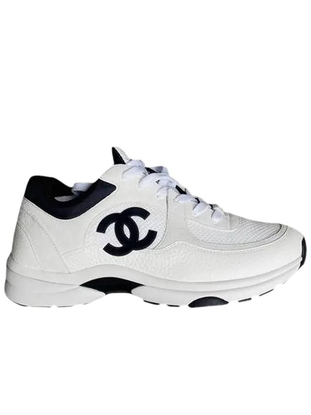 CC Logo Suede Tennis Low Top Sneakers Black - CHANEL - BALAAN 2