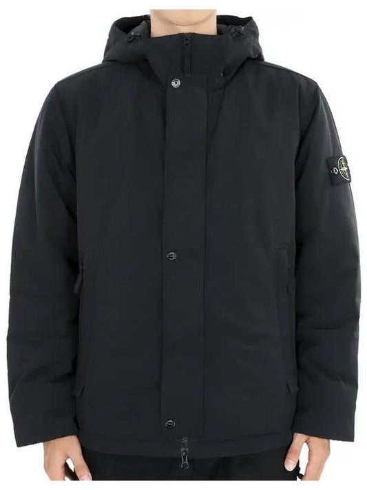 Techno Fabric Hooded Jacket Black - STONE ISLAND - BALAAN 2