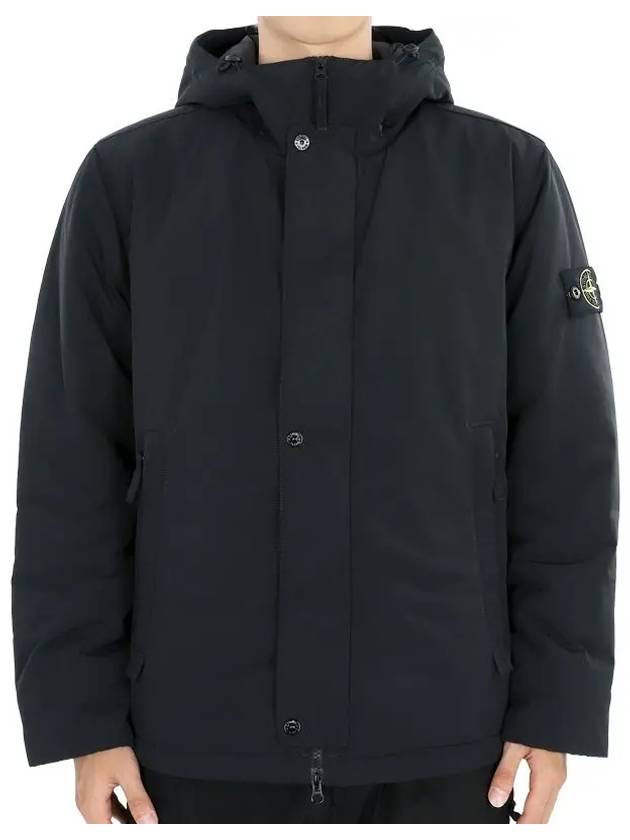 Techno Fabric Hooded Jacket Black - STONE ISLAND - BALAAN 3